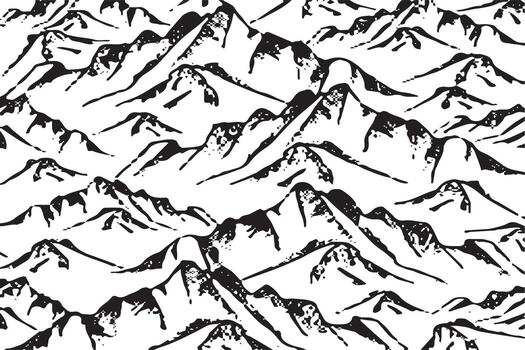Abstract Black and White Mountain Range Pattern vector