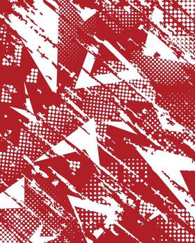 Red and white abstract geometric pattern vector