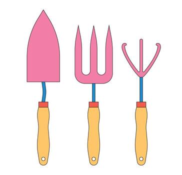 Design hand tool fork retro unique isolated vector