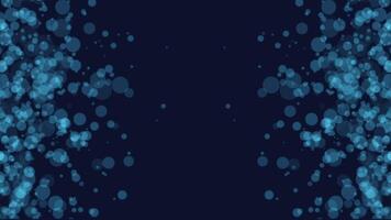 intensiv och kaotisk rörelse av partiklar, abstrakt bakgrund av oscillerande partiklar, ram video