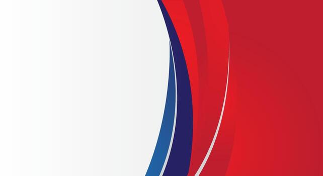 Abstract modern red and blue gradient curved shape on white background vector