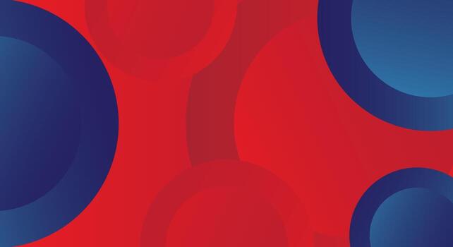 Gradient red background with abstract blue circle pattern vector