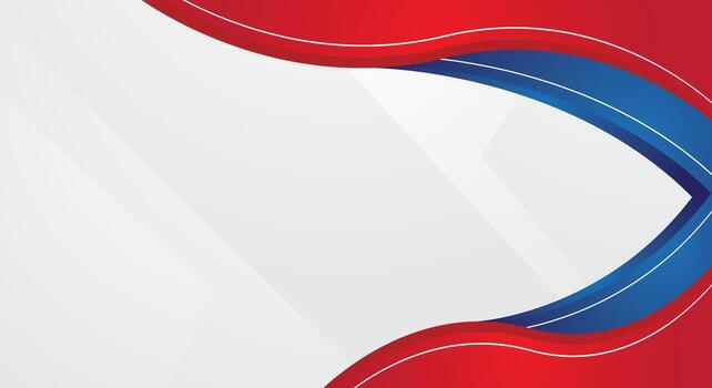 Abstract wavy red and blue gradient background vector