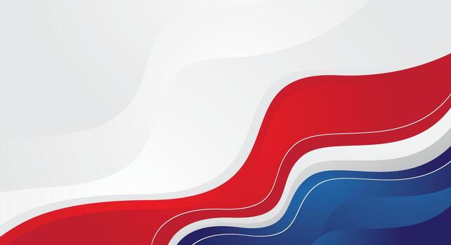 resumen moderno rojo y azul degradado ola forma en blanco antecedentes vector