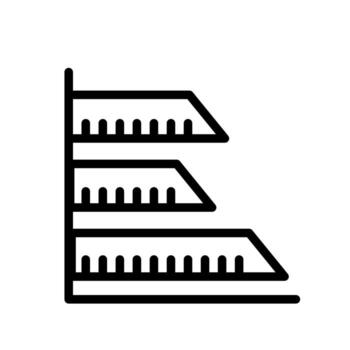 Horizontal Bar Chart icon single thin line vector