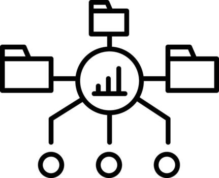 Data management data analysis folder network connection organization chart digital structure technology vector