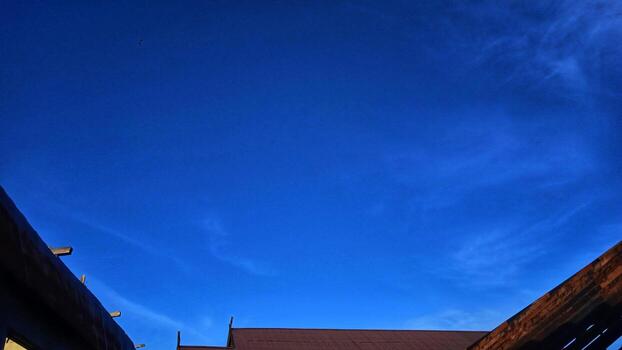 Panorama sky with beautiful cloud on a sunny day. Panoramic high resolution image. photo