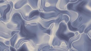abstrakt glansig yta med strömmande vätska textur i mjuk grädde och blå lutning nyanser video