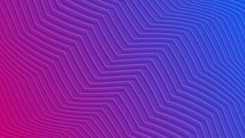 Zig zag lines pattern on a vibrant pink blue color gradient background with 3D optical illusion isometric effect. Full HD and looping animation. video
