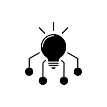 Icon a idea generation, isolated against a clean background. vector