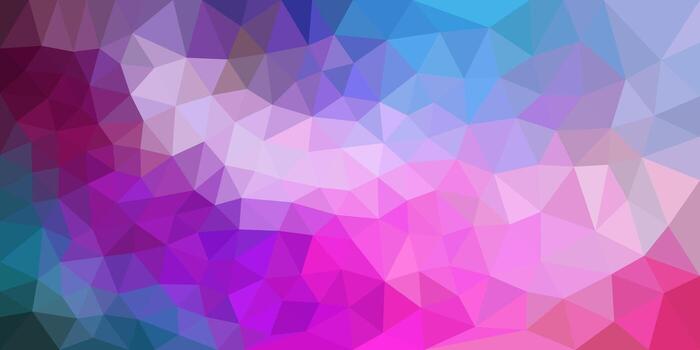 resumen bajo escuela politécnica antecedentes con un vibrante degradado de rosa, púrpura, y azul tonos formando un dinámica geométrico modelo de superposición triangulos. vector