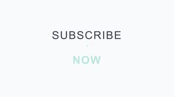 enkel minimalistisk prenumerera nu ring upp till verkan meddelande på rena vit bakgrund video