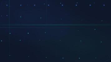 Abstract futuristic network design with floating geometric shapes in deep blue video