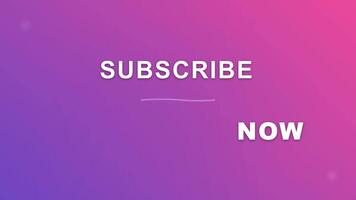 animerad prenumeration ring upp till verkan med lutning bakgrund för uppkopplad plattformar video