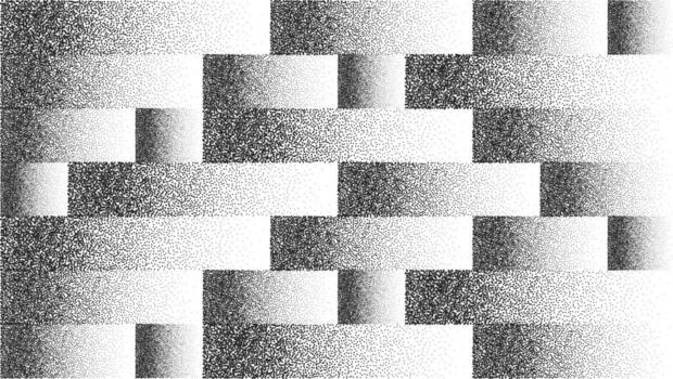 Abstract geometric dotted rectangular shape checkered pattern. Artistic polka dot ornamental stylish background. vector