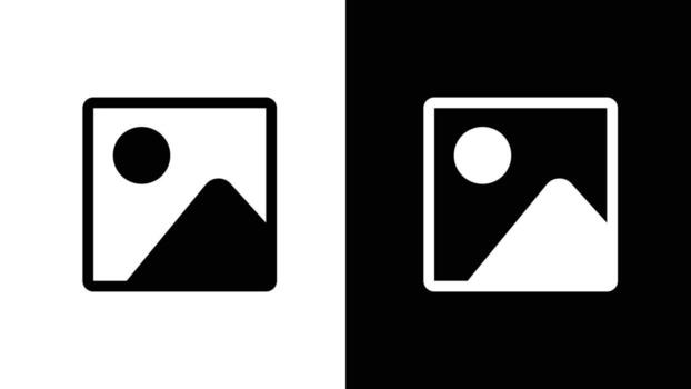 Simple image placeholder icon for website design vector