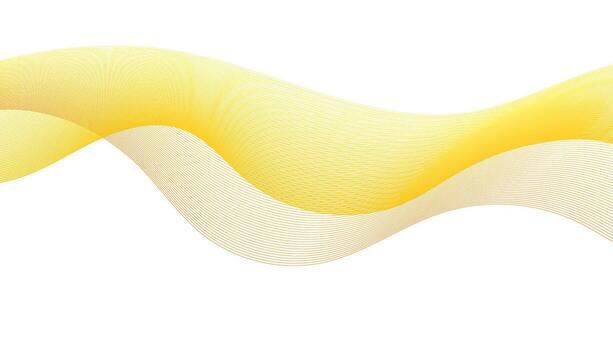 Yellow Abstract Wave Background. Smooth Gradient Lines on White vector
