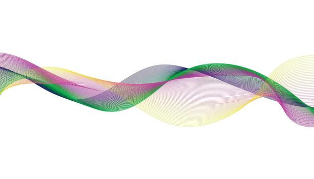 Multicolor Abstract Wave Background with Smooth Gradient Lines vector