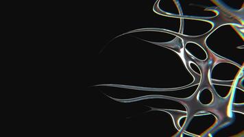 ontwerp van abstract chroomtype futuristische y2k looping ontwerp element achtergrond video