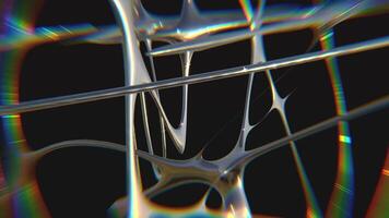 design Nej 53 slät kromtyp trogen y2k looping design element bakgrund, video