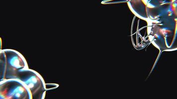 Projeto do colorida tipo cromado futurista ano 2000 looping Projeto elemento fundo video