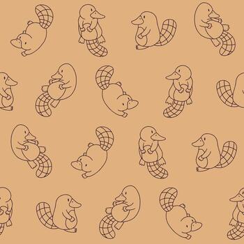 contorno ornitorrinco sin costura modelo antecedentes para impresión tela superficie Moda envase vector