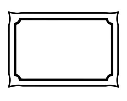 Elegant Black Border Frame, Simple Rectangle Design, Perfect for Certificates, Invitations, and Digital Projects, Clean Minimalist Style vector