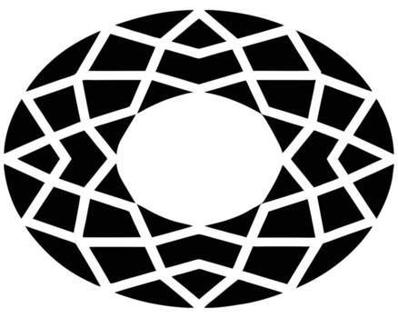 Striking Black and White Geometric Oval Abstract Art Design A Bold, Modern, and Intricate Pattern for Digital and Print Media vector