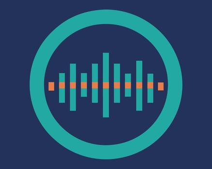 sereno verde azulado y coral audio forma de onda visualización un calmante resumen gráfico diseño - profesional digital obra de arte con vibrante colores y detallado composición vector