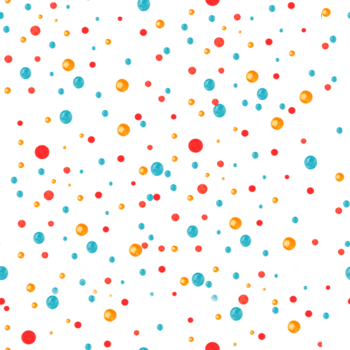 desatado padronizar com colorida vermelho, azul e amarelo bolhas confete pintado dentro aguarela composição isolado a partir de a fundo. transparente realista para adesivo, cartão, tecido, Tag, têxtil png