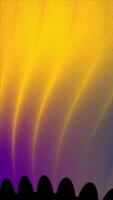 Vertical Abstract background animation featuring wavy patterns transitioning from yellow to purple gradient seamlessly loopable video