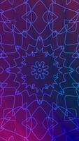 vertical fascinante mandala animación con intrincado estrella patrones y vibrante color gradientes para visual armonía video