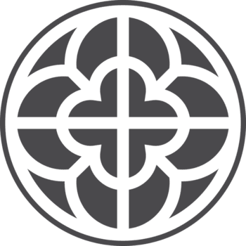 gótico circulo Rosa ventana con medieval adornos silueta de catedral rosetón. cristiano arquitectura elemento con manchado vaso. radial marco. png