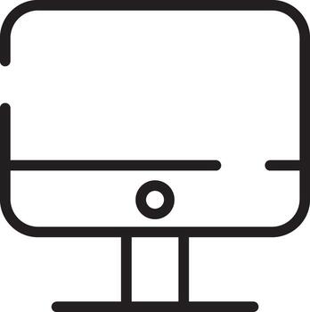 minimalista moderno redondeado contorno Mac icono vector