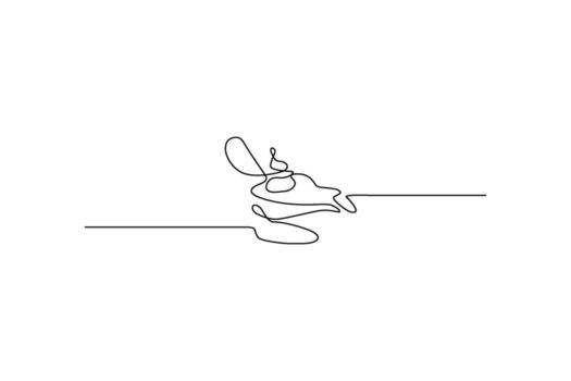 Abstract line art of an organic form with a flowing and dynamic aesthetic Continuous line vector