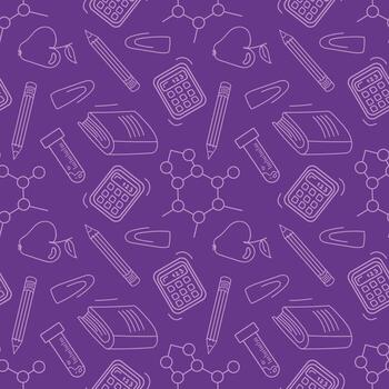 This is a Stylish Purple Pattern that showcases Various Fun Elements throughout its design vector