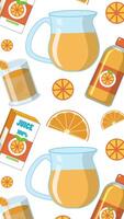 färgrik animering av orange juice element övergång över varierande bakgrunder, skapande en livlig och uppfriskande visuell erfarenhet video