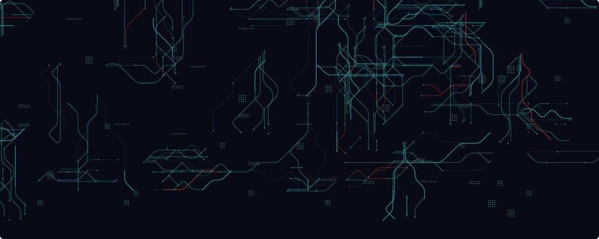 Circuit Board Background. Abstract Neural Grid With Glowing Lines and Data Paths. Ideal For Future Technology, AI Interfaces, And Cyber Projects. Illustration. vector