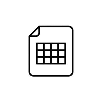 Simple Spreadsheet Icon Depicting Data and Organization for User Interfaces vector