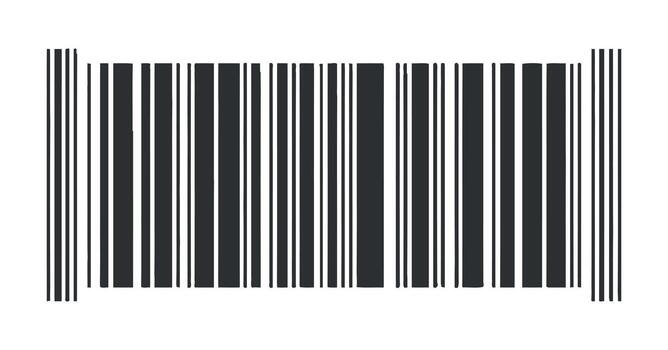 Barcode Product Identification Code with Vertical Lines for Scanning and Inventory Management on a Clean White Background for Clarity vector
