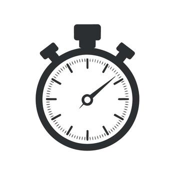 Simple Stopwatch Timer Icon on Transparent Background for Time Tracking and Measurement in Various Applications vector