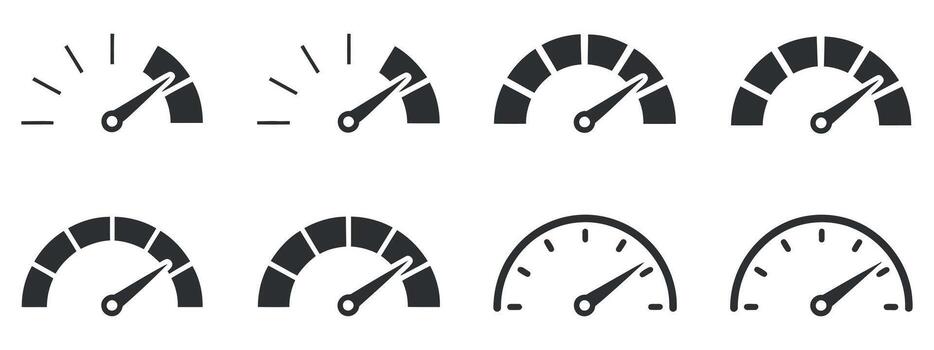 Gauge Meter Dashboard Indicator Speedometer Level Measurement Tool Performance Display Device Progress Monitoring System vector