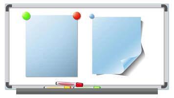 whiteboard animering med färgrik klibbig anteckningar övergång mjukt, skapande en livlig och engagerande visuell sekvens video