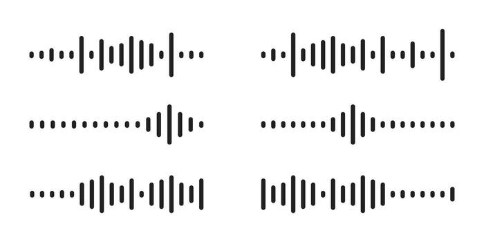 resumen sonido formas de onda moderno minimalista audio visualizador gráficos conjunto . vector