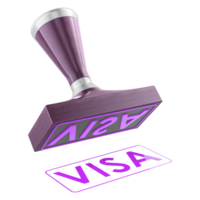 un' francobollo con il parola Visa su esso png