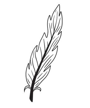 Artistic and Creative Ink Feather Design for Varied and Imaginative Projects in Art vector