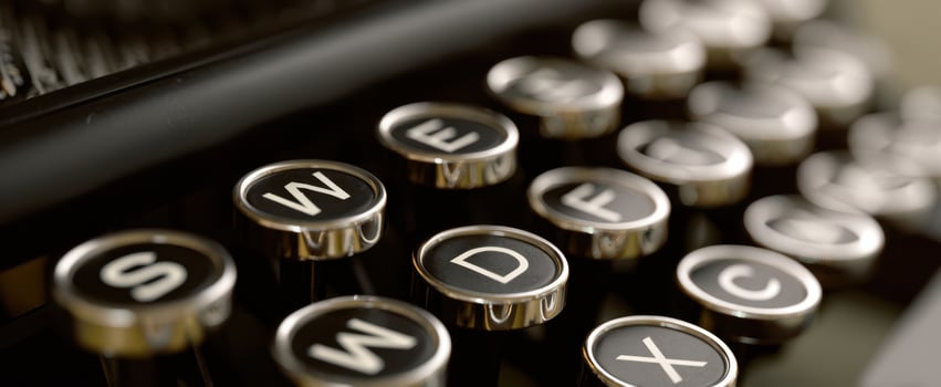 The vintage typewriter keys showcasing elegant craftsmanship and timeless design. photo