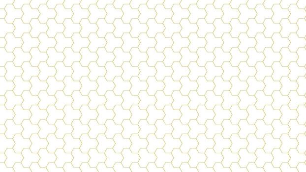 Seamless honeycomb-style pattern with soft gold outlines on a white background. Clean, minimal, and elegant for modern design use. vector