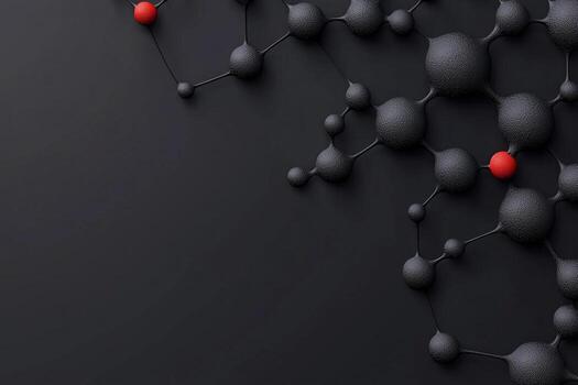 3d rendering of a molecule structure photo