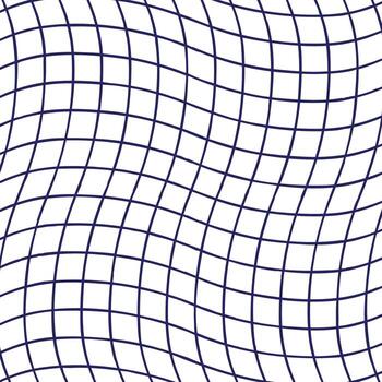 Abstract Blue Wavy Grid Distorted Network Pattern vector